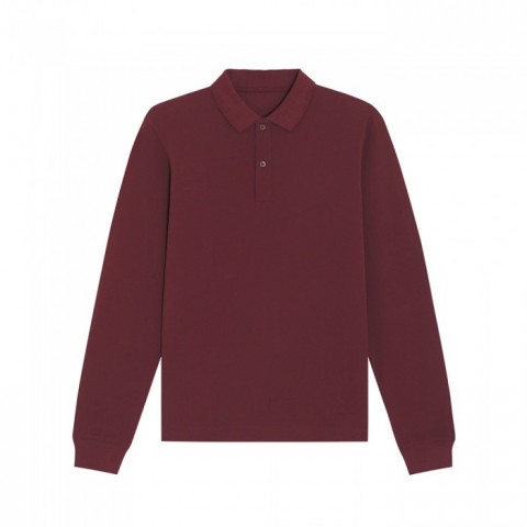 Koszulki Polo - Koszulka polo z długim rękawem unisex Prepster Longsleeve - STPU332 - Burgundy - RAVEN - koszulki reklamowe z nadrukiem, odzież reklamowa i gastronomiczna