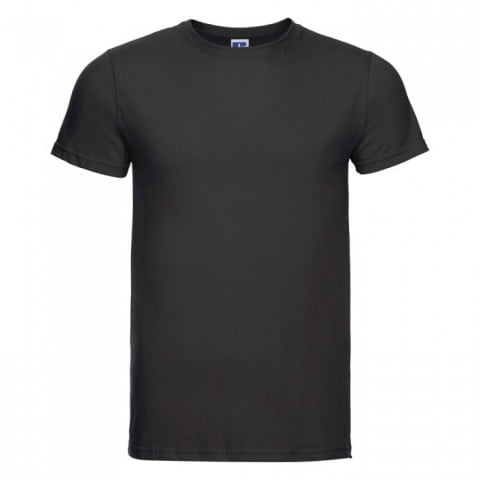 Koszulki T-Shirt - Męska koszulka Slim Fit - Russell R-155M-0 - Black - RAVEN - koszulki reklamowe z nadrukiem, odzież reklamowa i gastronomiczna