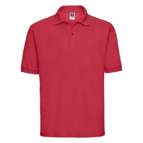 Koszulki Polo - Męska koszulka polo PolyCotton - R-539M-0 - Classic Red - RAVEN - koszulki reklamowe z nadrukiem, odzież reklamowa i gastronomiczna